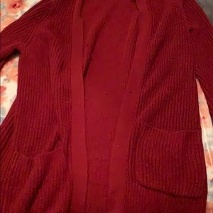 red cardigan - charlotte russe